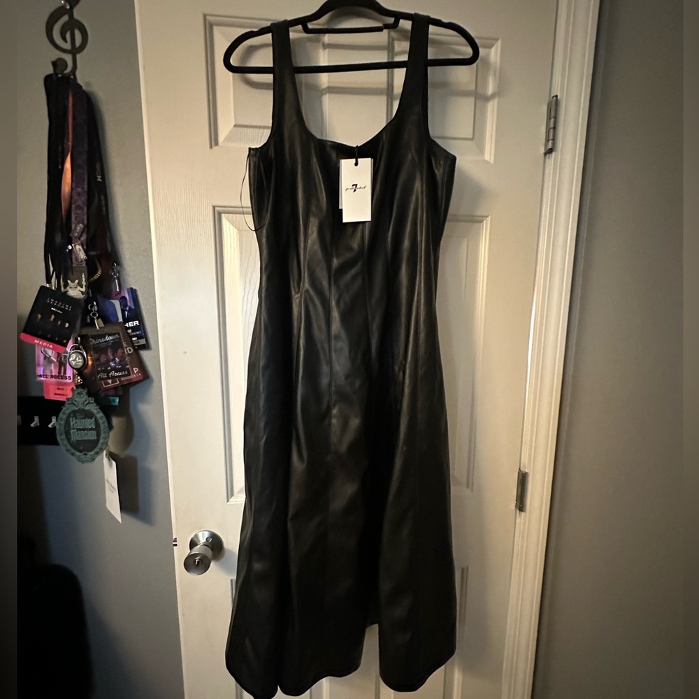 7for all mankind leather form fitting dress